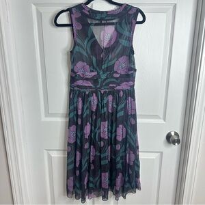 BANANA REPUBLIC Silk Chiffon Goddess Dress size 4 whimsy goth fairy